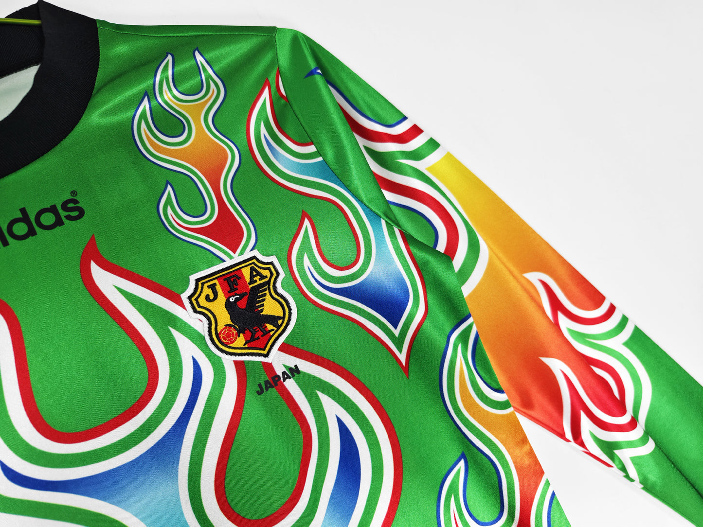 1998 Japan Goalkeeper Flame Green Long Sleeve Jersey