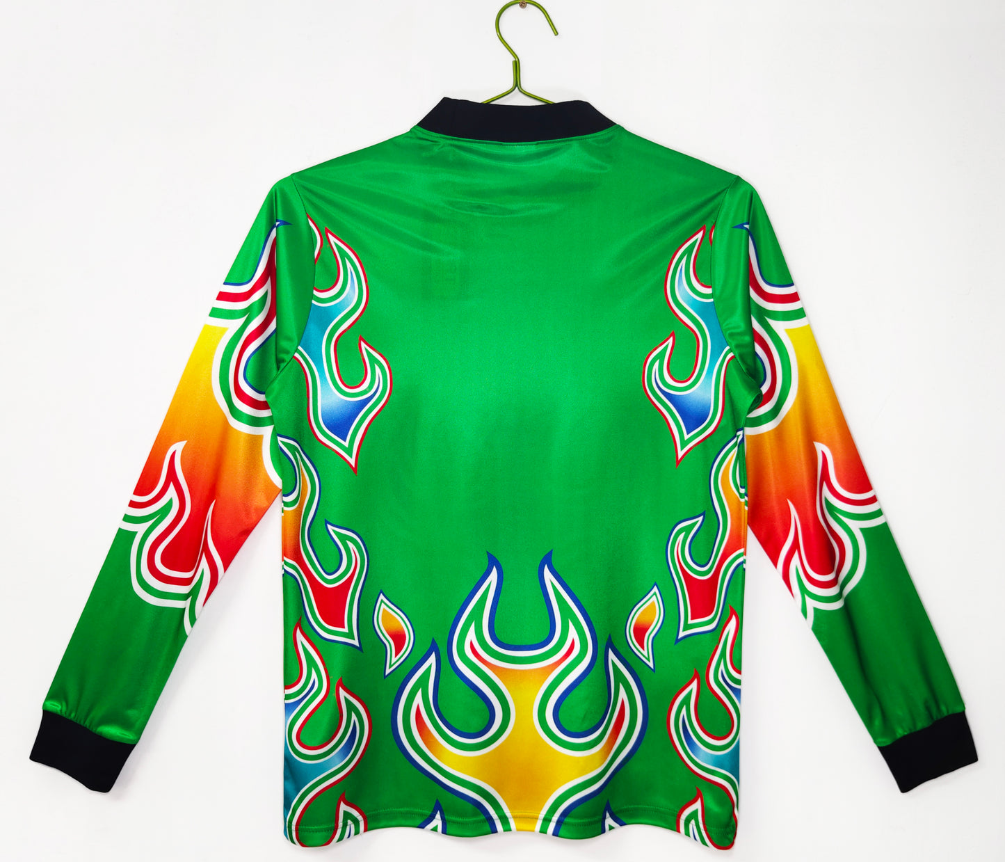 1998 Japan Goalkeeper Flame Green Long Sleeve Jersey