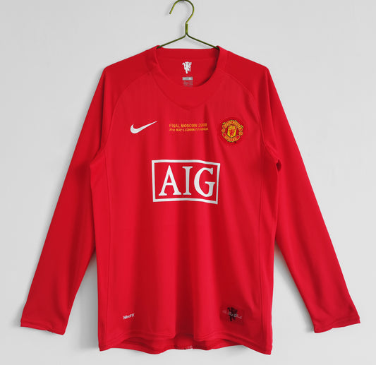 2007/2008 Manchester United Home Long Sleeve Jersey