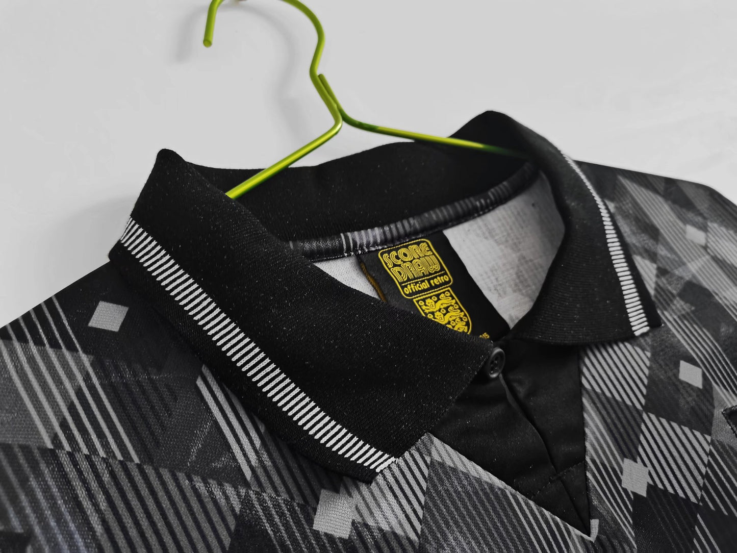 1990 England Blackout Football Streetwear Jersey